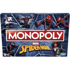 Monopoly Marvel Spider-Man Edition, Superhelden-Brettspiel, lustiges Spiel für Kinder ab 8 Jahren, Multi