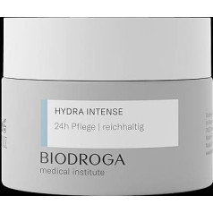 Biodroga Hydra Intense Rich 24-Hour Care 50 ml - Krēms sejas kopšanai ar hialuronu Mitrinošs sejas krēms ar hialuronu Mitrinošs sejas krēms ar hialuronu