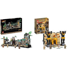 LEGO 77015 Indiana Džonsa Zelta elka tempļa modelis pieaugušajiem un 77013 Indiana Džonsa bēgšana no kapa - konstruktors 77015 Indiana Džonsa Zelta elka tempļa modeļu komplekts pieaugušajiem