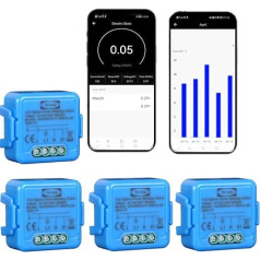 Yueyang Zigbee slēdža modulis ar elektrības patēriņa mērītāju, 16A mini viedslēdzis, relejs 3680W, saderīgs ar Alexa, Google Home, ZigBee 3.0 Gateway Tuya Hub (4)