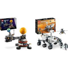 LEGO Technic Saule Zeme Zeme Mēness modelis, rotaļu komplekts, dāvana bērniem no 10 gadiem un Technic NASA Mars Rover Perserverance kosmosa rotaļlietu komplekts ar AR aplikāciju