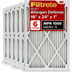 Filtrete 16x24x1, AC filtrs, MPR 1000, Micro Allergen Defense, 6 gabali (izmērs 15,81 x 23,81 x 0,81)