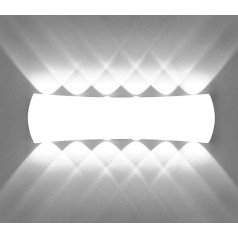 KAWELL 12 W moderna sienas lampa LED sienas gaisma uz augšu uz leju Alumīnija sienas apgaismojums iekštelpās ārpus telpām Ūdensizturīgs IP65 guļamistabai Vannas istaba Kāpnes Veranda Priekšnams Koridors Dzīvojamā istaba Balta 6000 K