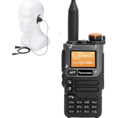 Quansheng UV-K5(8) VHF UHF Dual Band Ham 5W Portable divvirzienu radio Walkie Talkie FM 200 kanālu trīs frekvenču uztveršanas Walkie Talkie NOAA laika prognoze ar austiņu austiņu austiņu austiņu