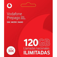 Vodafone Prepago XL 35 GB + neierobežoti zvani