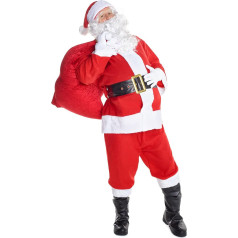 Morph Adult Santa Claus Costume Christmas Costume for Men and Women