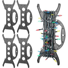 Iepakojums ar 4 30 cm plastmasas kabeļu uztvērēju Ziemassvētku gaismiņu turētājs Kabeļu ruļļa kabeļu pārvaldnieks kā organizators pasaku gaismiņām, virvēm, lentēm un vadiem
