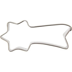 Zenker Ausstecher Sternschnuppe Patisserie, Weihnachtsausstecher für Plätzchen, Ausstechform für Kekse und Fondant, hochwertiger Keksausstecher, Küchenhelfer aus Edelstahl, Farbe: silber