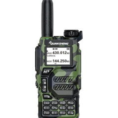 Quansheng UV-K5 Camouflage Pattern Portable Dual Band Two-Way Radio (VHF/UHF) 5W FM Walkie Talkies (Grass Camouflage)