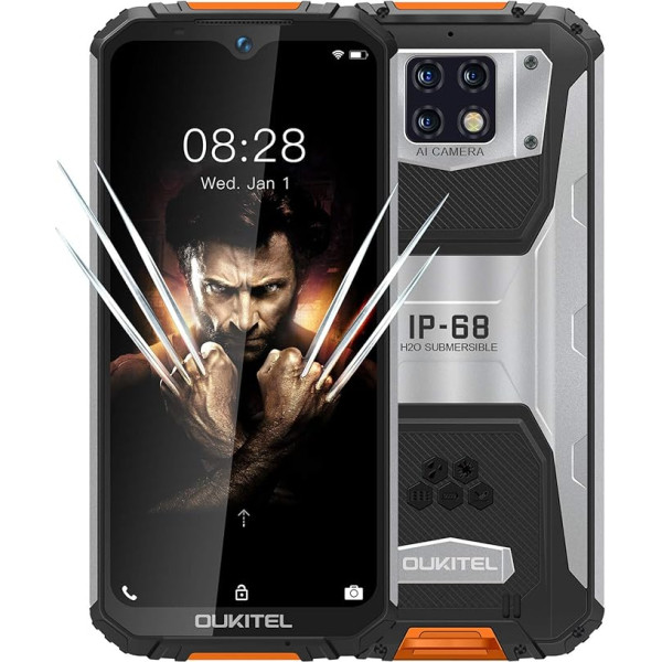 OUKITEL WP6 (2020), IP68 āra viedtālrunis bez līguma - 10 000 mAh akumulators (18 W ātrā uzlāde), 48 MP četrkameru kamera, 6,3 collu FHD+ ekrāns, izturīgs mobilais tālrunis, Dual SIM, GPS, Wi-Fi