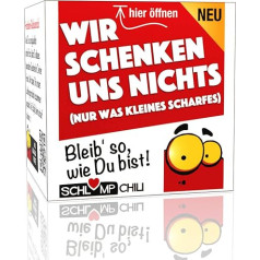 Schlump-Chili Wir schenken uns NOCHTS - ein witziges und originelles Geschenk, etwas mehr als nicht. Ein cooles Nix Geschenk für Frauen und Männer Frutig scharf