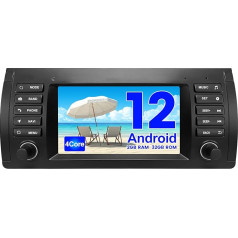 AWESAFE Android auto radio BMW E39 1 DIN Android 12 Radio ar navigāciju Carplay Android auto atbalsta Bluetooth FM DAB+ WiFi USB