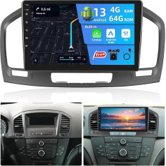 2+64G Android auto radio Buick Regal 2009-2013 un Opel Insignia 2008-2013, 9 collu skārienjūtīgā ekrāna radio ar Carplay un Andrioid Car - WiFi/GPS/BT/EQ/SWC + atpakaļgaitas kamera un mikrofons