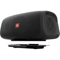 JBL Basspro Go Plus ar mājas lādētāju - 2 in 1: aktīvais zemfrekvences skaļrunis automašīnā un 200 vatu Bluetooth skaļruņu skaļruņu kaste, ko var izmantot automašīnā un mājās, melns