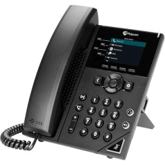 Polycom VVX 250 4 līniju galda biznesa IP tālrunis ar diviem 10/100/1000 Ethernet portiem