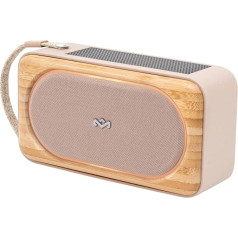 Marley House of Roots Saules Bluetooth skaļrunis - neliels portatīvs saules Bluetooth skaļrunis ceļojumiem un brīvdabai, IP67 ūdensizturīgs, 14 stundu atskaņošanas laiks - mini skaļrunis mobilajam tālrunim, krēma krāsā