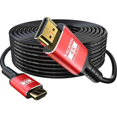 Eareyesail 4K HDMI kabelis 25 m (HDMI 2.0 In-Wall CL3 18Gbps OD9.0) Atbalsta visas HDMI ierīces spēļu monitoram, PS4, Xbox, Switch/Ultra High Speed Gold Plated Connectors, Ethernet ARC utt.