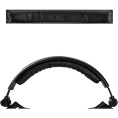 Geekria Protein Leather Headband Pad saderīgs ar Sennheiser HD380 PRO, HD380, PC350, Game Zero, austiņu rezerves josla, austiņu spilvens, remonta daļa (melns)