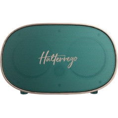 Halterrego Bluetooth skaļrunis Retro Green BT V5.0 karšu lasītājs Micro SD AUX-IN 6W RMS uzlādējams akumulators 1200mAh