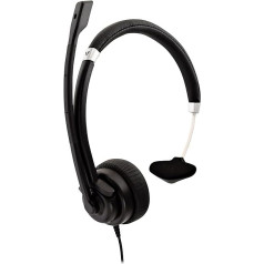 V7 Auricular Deluxe mono austiņas W/MIC VOL CTRL 1,8 m 3,5 mm melnas krāsas