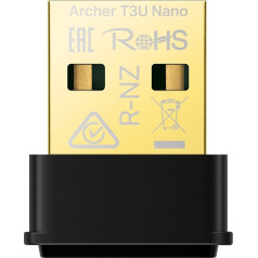 Tinklo adapteris archer t3u nano usb ac1300