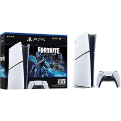 Sony Playstation 5 Slim 1TB Digital Edition (PS5) White Fortnite Cobalt Star Bundle