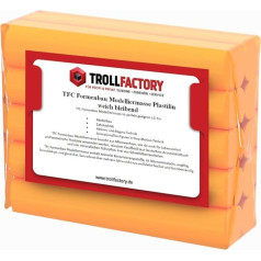 TFC Troll Factory Modelling Clay I Mould Making Plasticine I Soft Staying Orange I 1 x 1000 g