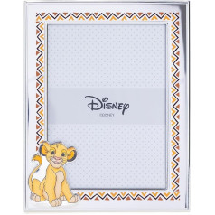 VALENTI & CO. Disney Baby - Lion King Simba - sudraba fotorāmītis bērniem, kristību, dzimšanas vai dzimšanas dienas dāvanai (13 x 18 cm)