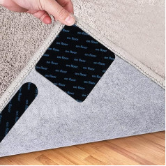 STEZHOU Carpet Grippers for Hardwood Floors, Non-Slip Washable Carpet Grippers for Carpets, Grippy Carpet Corners to Prevent Slipping, Vacuum Technology, Non-Roll Materials (16 Pack)