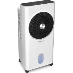 TROTEC Aircooler PAE 31 mobilais gaisa dzesētājs, 3-in-1 gaisa dzesētājs, mitrinātājs un ventilators, 6L tvertne, iztvaikošanas jauda 1,1L/H, 3 ventilatora līmeņi, taimeris, nakts režīms