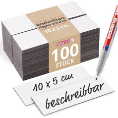 Magstick® 100 rakstāmās magnētiskās etiķetes, 10 x 5 cm, baltas, mag_154, magnētiskā marķēšanas plēve, rakstāmās magnētiskās lentes marķēšanai