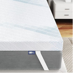 BedStory Memory Foam Mattress Topper King Deep Sleep 7cm biezs King matracis Topper muguras sāpju mazināšanai ar noņemamiem rāvējslēdzējiem un elastīgo gumiju