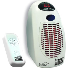 Starlyf Fast Heater Deluxe 400W portatīvs un jaudīgs mini sildītājs ar tālvadības pulti (balts)