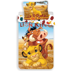 The Lion King Design da Disney sega 140 x 200 cm Solteiro gultai 90 cm Inverted 100% kokvilna