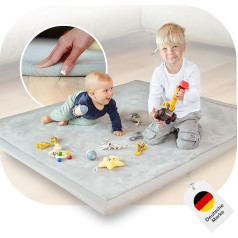 BabybeFun Baby Crawling Mat [Extra Soft] 3 см Толщина игрового коврика 150 x 150 x 3 см для безопасных игр и бега Обучение Бархатный коврик Mellow Mat Игровой коврик Пол