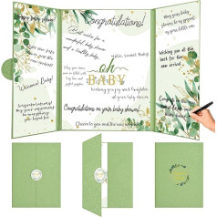 Baby Shower viesu grāmata Sage Green Oh Baby Paraksta viesu grāmatas Alternatīva paraksta grāmata Paraksta atmiņas grāmata Dāvanas zēniem Meitenes Creative Sign Card Board