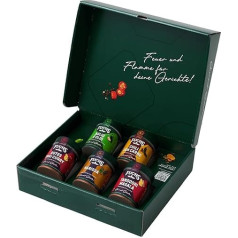 Fuchs Gourmet Selection Hot Box dāvanu kaste - 5 dažādu valstu virtuves karsto garšvielu maisījumi - no Amerikas līdz Austrumiem un Āzijai - garšvielas hobija un profesionāliem pavāriem