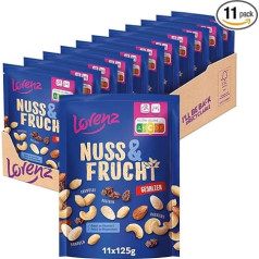 Lorenz Snack World Rieksti un augļi sālīti 11 gab. iepakojumā (11 x 125 g)