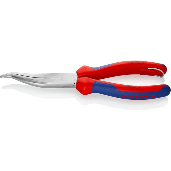 Knipex 38 35 200 T Mehāniķa knaibles ar hromētu pārklājumu un daudzkomponentu uzmavas ar stiprinājuma cilpiņu, lai piestiprinātu aizsardzību pret kritieniem 200 mm