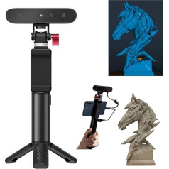 Creality CR-Scan Fret 3D skeneris ar 0,1 mm precizitāti, skenēšana divos režīmos, portatīvs rokas skeneris ar kadru uzņemšanas ātrumu līdz 30 FPT, pilnkrāsu 3D skenēšana, atbalsta vidējas formas statujas
