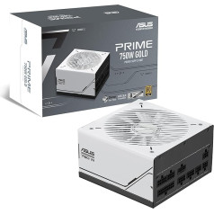 ASUS Prime 750W zelta barošanas bloks (750 W, universālajiem datoriem un spēļu datoriem, 80 Plus Gold sertifikāts, ATX 3.0 saderīgs, ventilators ar dubultiem lodīšu gultņiem)