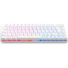 CIY X79-DE izkārtojums 2,4 GHz bezvadu/Bluetooth/Wired 65% mehāniskā tastatūra, 69 taustiņi, kompakta RGB tastatūra, karsti maināma sarkanā slēdža spēļu tastatūra ar programmatūru Windows/Mac/Android ierīcēm