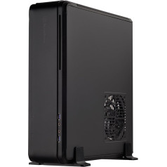 SilverStone SST-FTZ01B - Fortress High End Mini-ITX spēļu datoru korpuss, melns