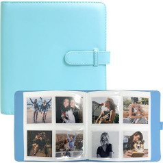 288 kabatas fotoalbums Fujifilm Instax Square SQ1/SQ6/SQ10/SQ20 kamerai, Mini Shot 3 Square, Mini Shot 3 Square printerim, Kodak Mini 3 Square, kvadrātveida fotoalbums Instax Square Photo (zils)
