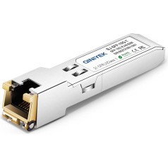 QINIYEK 10GBase-T SFP+ to RJ45 modulis, 80 metru, vara RJ45 Ethernet Gbic transceiveris, saderīgs ar Cisco, Meraki, MikroTik, Ubiquiti, Unifi, Netgear, QNAP, D-Link un citiem, Cat6a/Cat7/Cat8