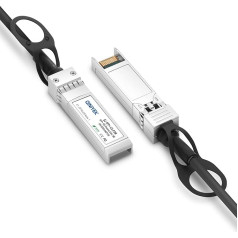 QINIYEK 10G SFP+ DAC Twinax kabelis, tiešais vara (DAC) pasīvais kabelis, saderīgs ar Cisco SFP-H10GB-CU5M, Ubiquiti UniFi, Supermicro, Netgear, Mikrotik, 5 metri (16,4 ft)