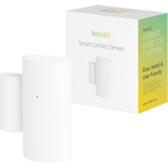 Hombli Smart Bluetooth kontaktu sensors ar tūlītējiem paziņojumiem, vieds bezvadu durvju un logu sensors ar lietotnes funkciju, saderīgs ar Google, Alexa un Siri, viegla uzstādīšana