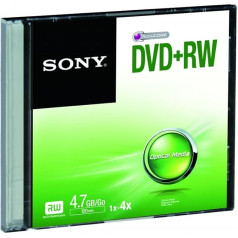 Sony 4,7 GB DVD+RW slaidā korpusā