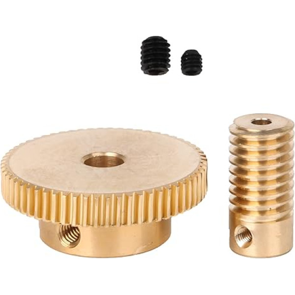 CNBTR 60T 0,5 moduļa misiņa zobratu riteņa vārpstas komplekts ar skrūvēm 1:60 reduktors 3 mm