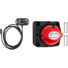 Victron Energy ASS030536011 Victron VE. Direct Bluetooth Smart Dongle & Bolatus Akumulatora izolatora slēdzis 12V 24V 48V Akumulatora slēdzis 1-2-Both-OFF, 275A Galvenais slēdzis Barošanas slēdzis Akumulatora atvienotājs Master